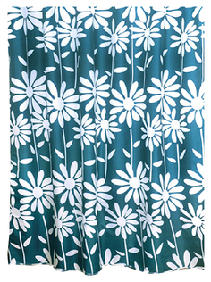 Штора для ванной Milardo Flowers Blue 950P180M11
