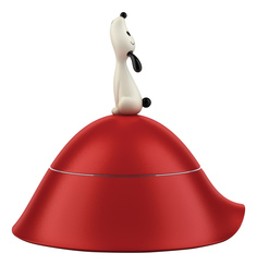 Одинарная миска для собак Alessi, сталь, красный, 0.3 л