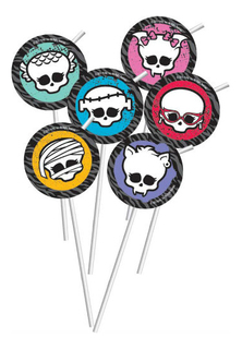 Соломка для напитков Школа монстров Procos S.A. 6 штук