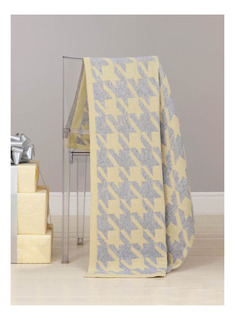 Плед Luxberry Goose Foot 130 х 170 см желтыо-серый