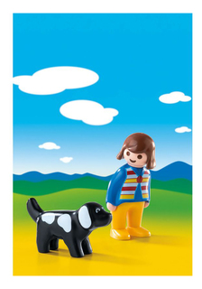 Игровой набор PLAYMOBIL 1.2.3.: Женщина с собакой