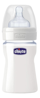 Детская бутылочка Chicco Well-Being Glass силикон соска (с 0 мес) 150 мл