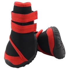 Обувь для собак Triol размер L, 4 шт красный, черный