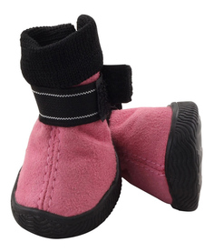 Обувь для собак Triol размер M, 2 шт черный, розовый