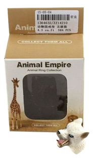 Фигурка животного Shantou Gepai кольцо Animal Empire Белый волк ZZ14210