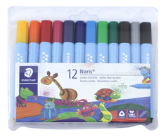Набор фломастеров Staedtler Noris Jumbo 12 цветов 1 мм