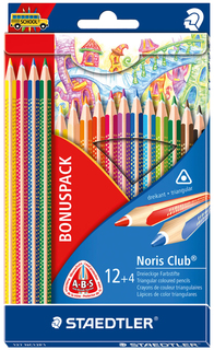 Набор цветных карандашей Noris Club трехгранные 16 шт Staedtler