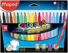 Фломастеры COLORPEPS смываемые 18 цв. MAPED