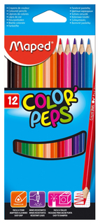 Карандаши цветные COLORPEPS треугольные 12 цветов MAPED