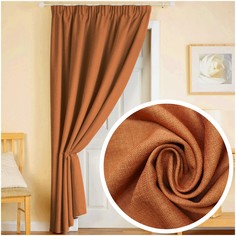 Портьера Amore Mio Лен 200*270 см - 1 шт. Терракотовая