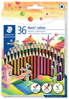 Карандаши цветные Staedtler Wopex Noris Colour 185 36 цветов