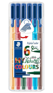 Набор фломастеров Staedtl Triplus Color My Nature Colours 323 серия 6 натуральных цветов Staedtler