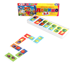 Семейная настольная игра Умка Домино Кот Леопольд - Фрукты и цвета