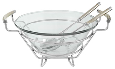 Салатник Regent inox 370492 Прозрачный, серебристый
