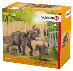 Игровой набор Schleich Wild Life Уход за слоном
