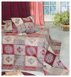 Покрывало Kauffort Jaipur 228x235 Бордовое; Серое