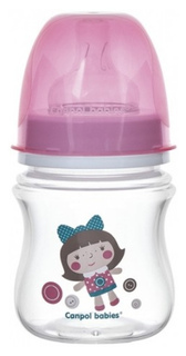 Бутылочка для кормления Canpol Babies EasyStart Toys 120 мл 35/220 Прозрачный/Розовый
