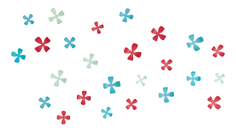 Декор для стен Wallflower 25 элементов разноцветный Umbra