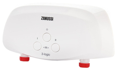 Водонагреватель проточный Zanussi 3-logic 5.5 T (кран) white