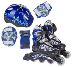 Роликовые коньки Action PW-780 30-33 размер с защитой и шлемом Action!