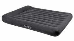 Надувной матрас с подголовником Intex Pillow Rest Classic Bed Черный