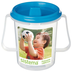 Sistema Детская чашка с трубочкой (250 мл), 11х8х10.6 см, цвета в ассортименте