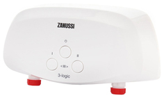Водонагреватель проточный Zanussi 3-logic 3.5 S (душ) white