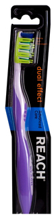 Зубная щетка Reach Dual Effect средней жесткости cиняя