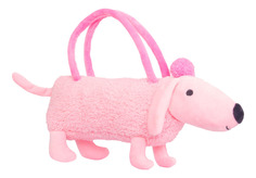 Мягкая игрушка Button Blue Собачка-сумочка розовая, 35 см