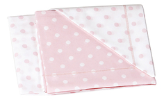 Комплект детского постельного белья Italbaby Для кровати розовый/горошек