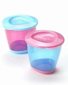 Контейнер с крышкой для хранения продуктов tommee tippee 2 шт. розовый
