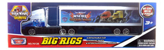 Коллекционная модель MotorMax Big Rigs с полуприцепом бело-голубая
