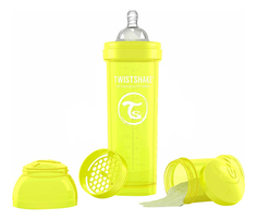 Детская бутылочка Twistshake Антиколиковая 330 мл желтая