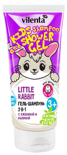 Увлажняющий гель-шампунь 2 в 1 Vilenta Little Rabbit с малиной и ежевикой 200 мл