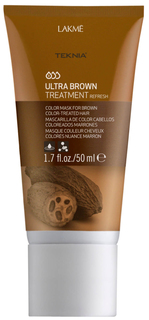 Маска для волос Lakme Teknia Ultra Brown Для коричневых оттенков 50 мл