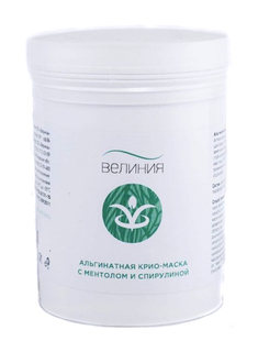 Маска для лица Велиния Альгинатная с ментолом и спирулиной 200 г