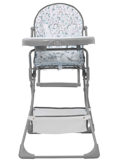 Стульчик для кормления Polini Kids 252 Единорог Радуга, Серый