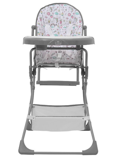 Стульчик для кормления Polini Kids 252 Единорог Сладости, Серый