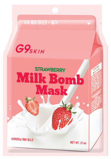 Маска для лица Berrisom G9Skin Milk Bomb Mask Strawberry 21 мл