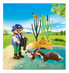 Игровой набор PLAYMOBIL Экстра-набор: Молодой исследователь с выдрами
