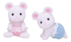 Игровой набор Sylvanian Families Белые Мышата-двойняшки