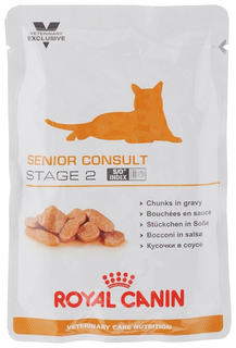 Влажный корм для кошек Royal Canin Senior Consult Stage 2, мясо, 100г 12шт