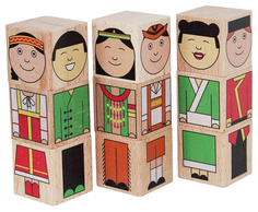 Детские кубики КРАСНОКАМСКАЯ ИГРУШКА Народы мира КУБ-11