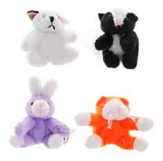 Мягкая игрушка Beanzees B34031 Мини плюш в наборе Песик, Скунс, Кролик, Котик