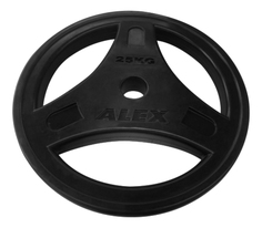 Блин обрезиненный ALEX 10 кг сталь P-ROB-10K-ALEX 51 мм черный