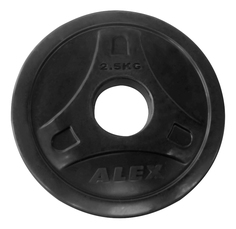 Блин обрезиненный ALEX 1,25 кг сталь P-ROB-1,25K 51 мм черный