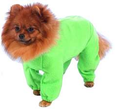 Комбинезон для собак ТУЗИК размер XS мужской, зеленый, длина спины 21 см