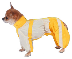 Комбинезон для собак ТУЗИК размер S мужской, желтый, бежевый, длина спины 26 см