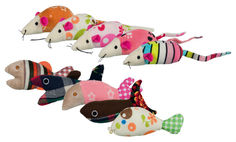 Игрушка для кошек Trixie Mice and Fish 40763
