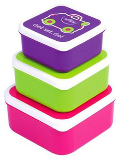 Контейнеры для еды Trunki 0300-GB01 Розовый, Фиолетовый, Зеленый 3 шт